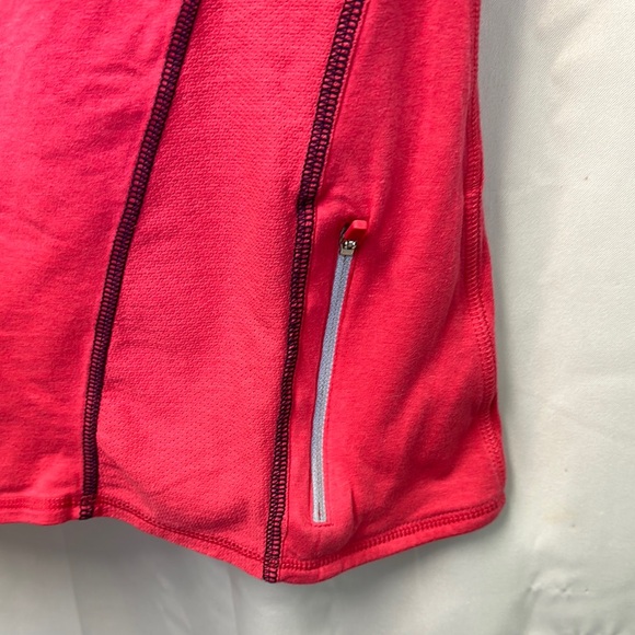 Women's Pink Performance Short Sleeve Tee w/ shoulder Detail, & Back Pocket - Picture 5 of 5